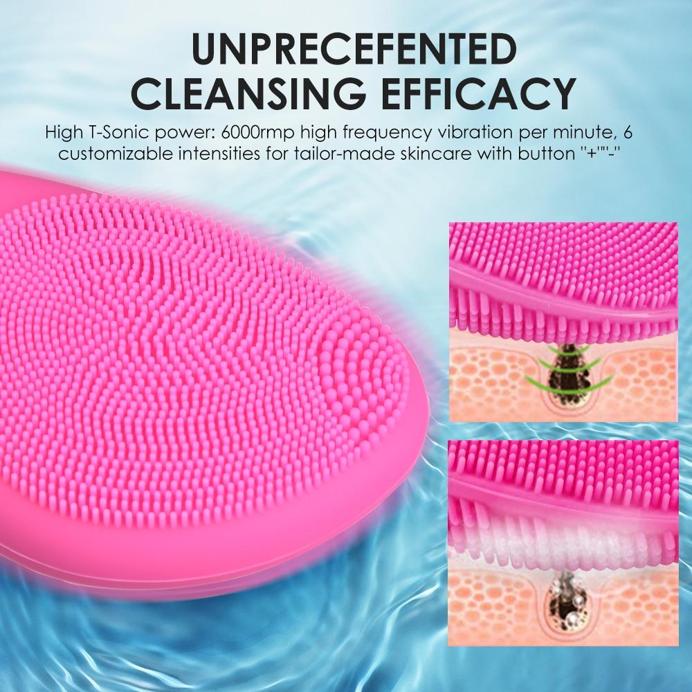 Smart Ultrasonic Silicone Face Cleaner Brush Beauty Tool - Mebazo