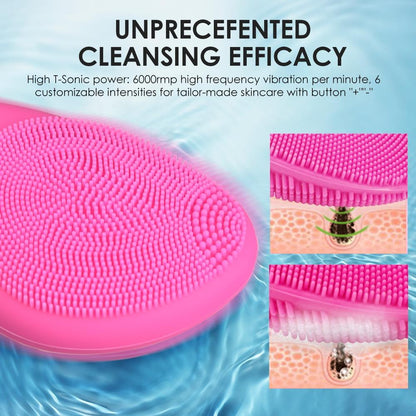 Smart Ultrasonic Silicone Face Cleaner Brush Beauty Tool - Mebazo