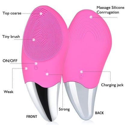 Smart Ultrasonic Silicone Face Cleaner Brush Beauty Tool - Mebazo
