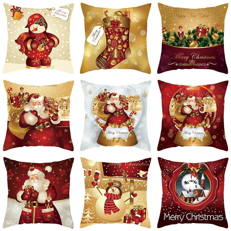 Santa pillowcase Happy New Year Xmas Gifts Christmas Decor For Home Merry Christmas Ornament Navidad Natal Xmas Gifts