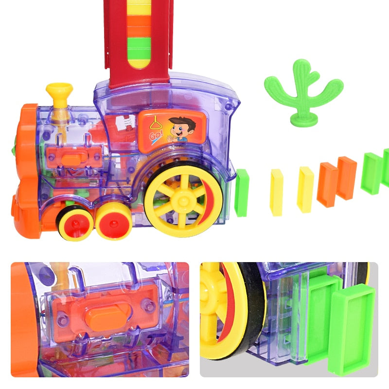 Automatic Domino Setting Train Domino Blocks Building Stacking Toy – KIBBIX