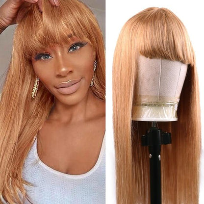 Human Hair Wigs With Bangs for Women - Mebazo