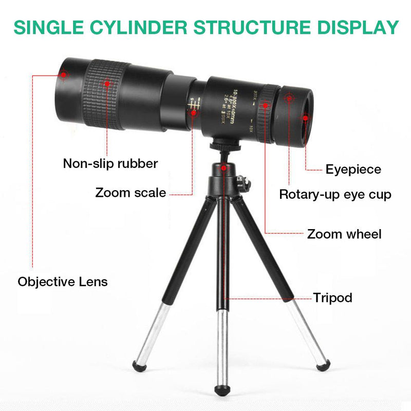 4k 10-300x40mm Super Mobile Phone Starscope Best Thermal Monocular Telephoto Zoom Monocular Telescope