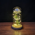 Galaxy Rose, Glass Rose, Enchanted Galaxy Rose In A Glass Dome, Beauty and the Beast Rose, Glowing Led Rose,