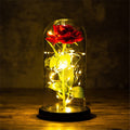 Galaxy Rose, Glass Rose, Enchanted Galaxy Rose In A Glass Dome, Beauty and the Beast Rose, Glowing Led Rose,