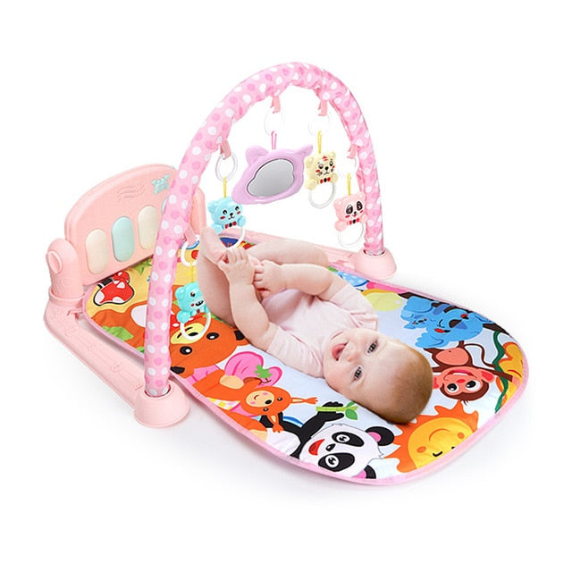Baby Play Mat, Kick 'n Play Piano Gym - Busy Activity Gym Play Floor Mat, Kick And Play Piano Puzzle Mat For Toddlers