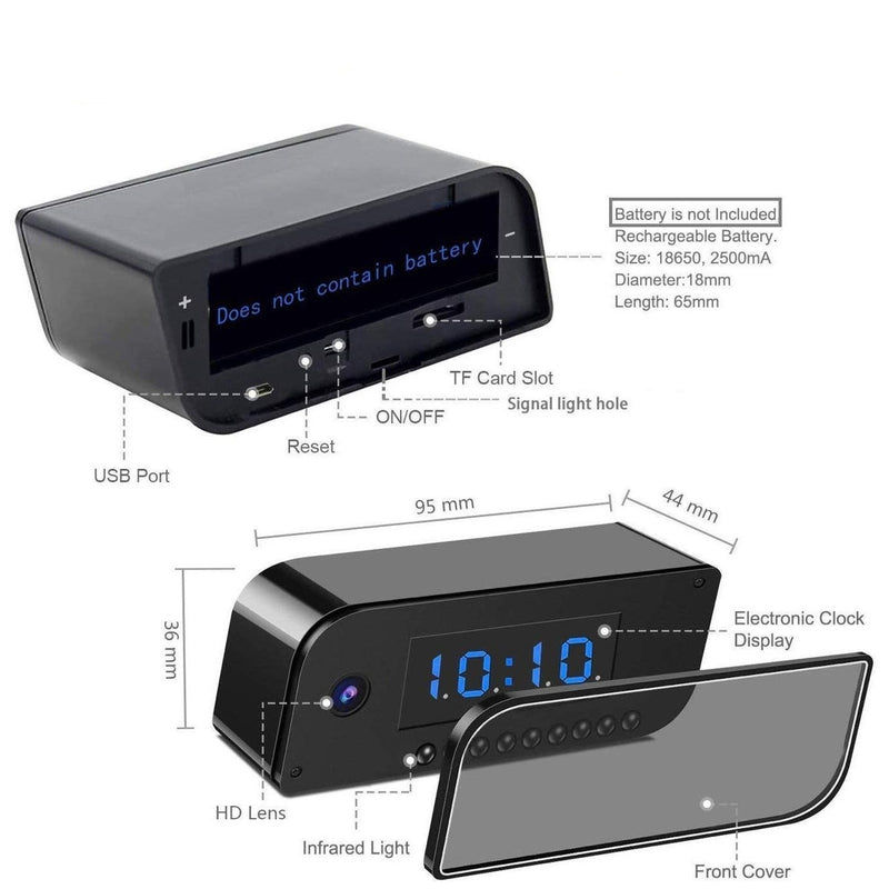 Smart WiFi Security Camera Digital Alarm Clock - beyondtheinfinity.com