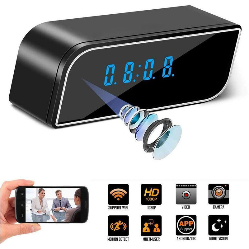 Smart WiFi Security Camera Digital Alarm Clock - beyondtheinfinity.com