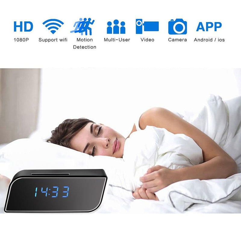 Smart WiFi Security Camera Digital Alarm Clock - beyondtheinfinity.com