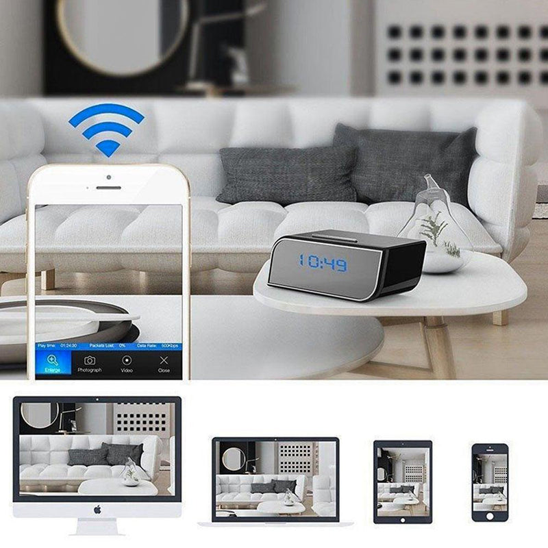 Smart WiFi Security Camera Digital Alarm Clock - beyondtheinfinity.com