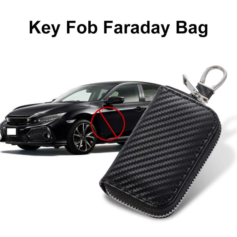 Premium Key Fob Anti-Theft Faraday Cage Protector Case Car RFID Signal Blocker