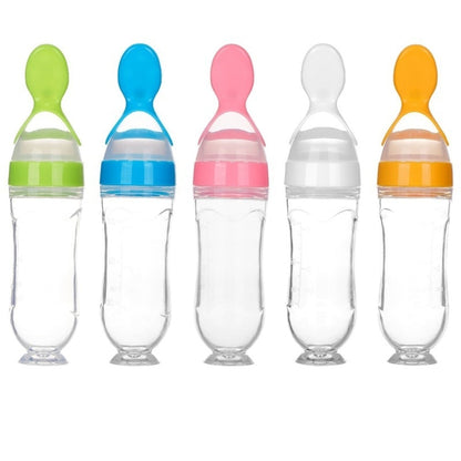 Baby Dispensing Bottle Spoon Feeder -Best Toddler Infant weaning cereal food squeezer