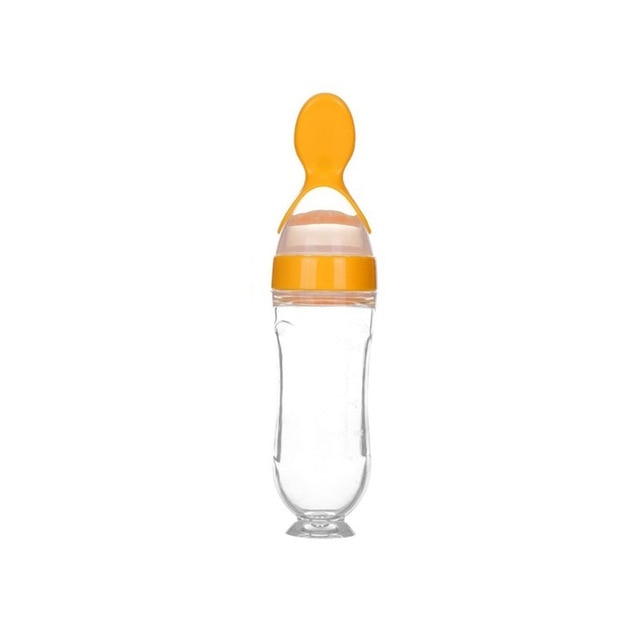 Baby Dispensing Bottle Spoon Feeder -Best Toddler Infant weaning cereal food squeezer