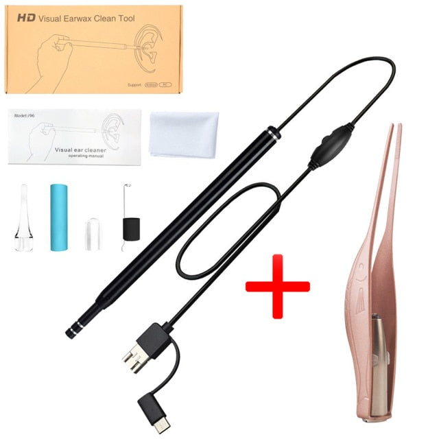 3 in 1 ClearEar Endoscope - Medical In Ear Cleaning Camera Cleaner Phone Computer Safe Real Time Live