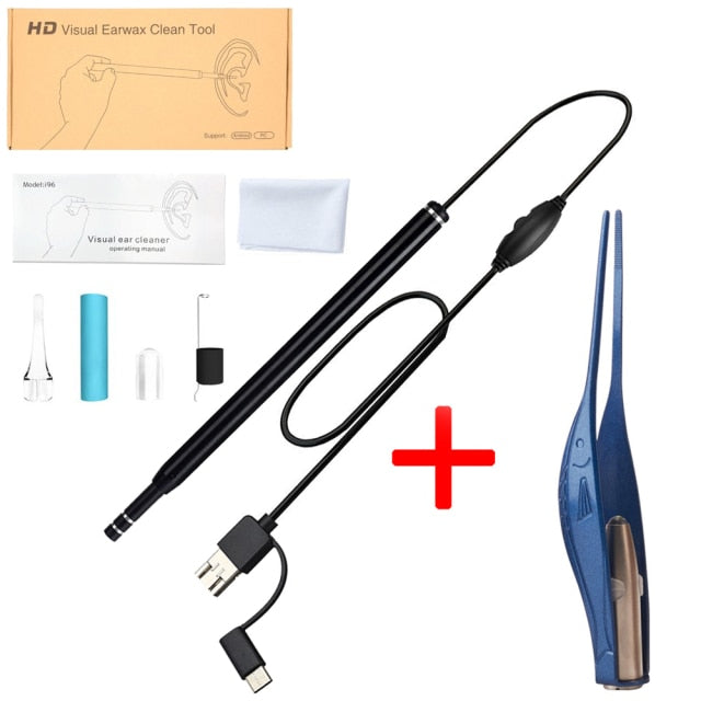 3 in 1 ClearEar Endoscope - Medical In Ear Cleaning Camera Cleaner Phone Computer Safe Real Time Live