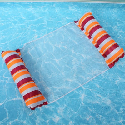 Inflatable Hammock Pool Float - Summer Outdoor Party Swimming Pool Lounge, Water Foldable Pillow