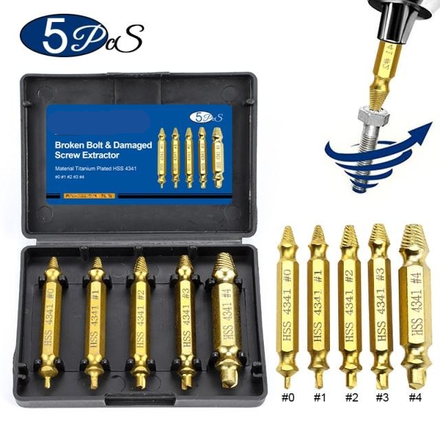 Damaged Screw Extractor, stripped screw remover, Drill Bit Extractor, Drill Set Broken Speed Out Bolt Extractor, Bolt Stud Remover