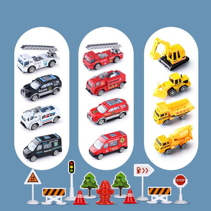 Cargo Airplane Vehicle Play Sets (3 Styles) | Police, Construction or Fireman Toys, Storage Plane for Kids, Toddlers
