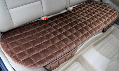 Car Seat Cover Front Rear Flocking Cloth Cushion Non Slide Winter Auto Protector Mat Pad Keep Warm Universal Fit Truck Suv Van