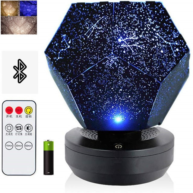 Galaxy Star Projector in Black Galaxy Projector - Ocean Wave Projector Night Light Built-in Music Speaker and Remote Controller