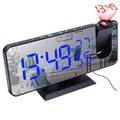 LED Digital Alarm Clock With Projection Display, Usb Charger Bedroom Clock, Large display radio clock