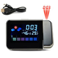 LED Digital Alarm Clock With Projection Display, Usb Charger Bedroom Clock, Large display radio clock