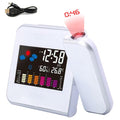 LED Digital Alarm Clock With Projection Display, Usb Charger Bedroom Clock, Large display radio clock