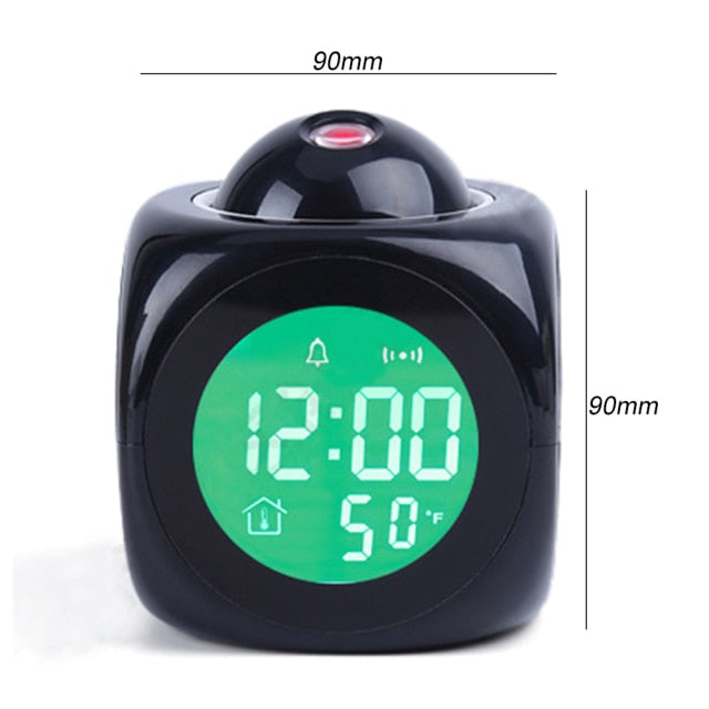 LED Digital Alarm Clock With Projection Display, Usb Charger Bedroom Clock, Large display radio clock