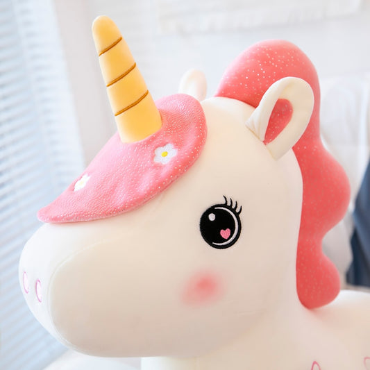 Big Size Kawaii Unicorn Stuffed Toy Soft Plush Animal Pillow Cute Unicornio Doll Kawaii Room Bed Decor Christmas Gift Girl&Kids