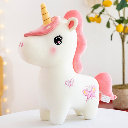Big Size Kawaii Unicorn Stuffed Toy Soft Plush Animal Pillow Cute Unicornio Doll Kawaii Room Bed Decor Christmas Gift Girl&Kids