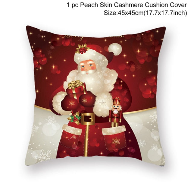 Santa pillowcase Happy New Year Xmas Gifts Christmas Decor For Home Merry Christmas Ornament Navidad Natal Xmas Gifts