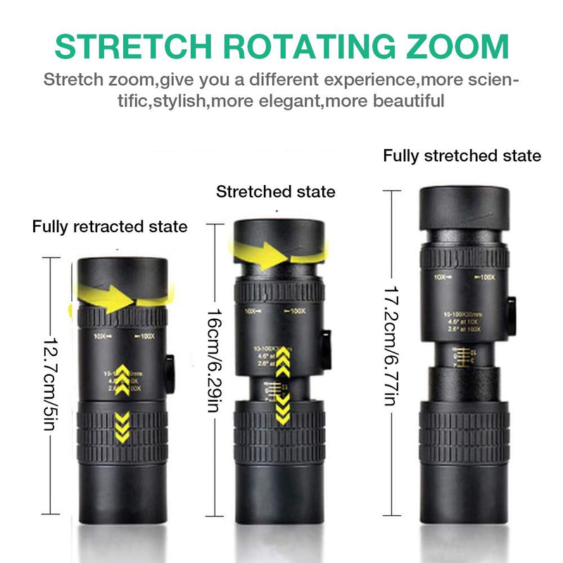 4k 10-300x40mm Super Mobile Phone Starscope Best Thermal Monocular Telephoto Zoom Monocular Telescope