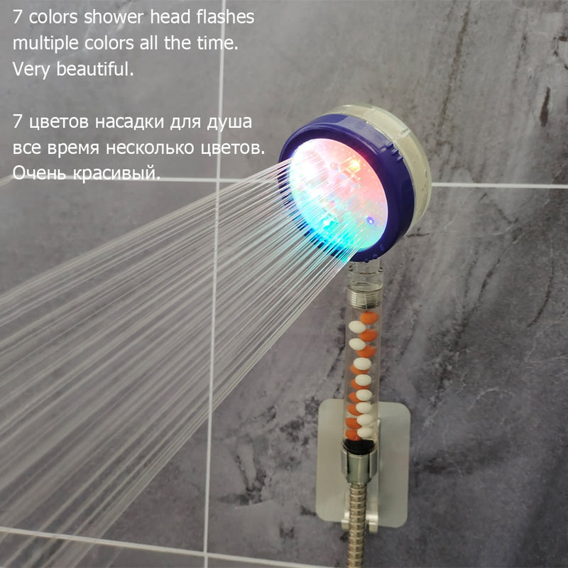 LED High Pressure Shower Head, powerful rgb color changing disco rainfall shower head, alcachofa de la ducha