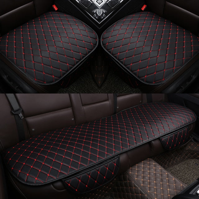 Car Seat Cover Front Rear Flocking Cloth Cushion Non Slide Winter Auto Protector Mat Pad Keep Warm Universal Fit Truck Suv Van