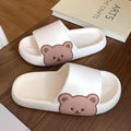 Women Men kids Cloud Slippers Sandals Beach Slides Flip Flops Cartoon Smile Bear Thick Soled Gym House Slipper for Indoor & Outdoor