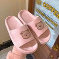 Women Men kids Cloud Slippers Sandals Beach Slides Flip Flops Cartoon Smile Bear Thick Soled Gym House Slipper for Indoor & Outdoor