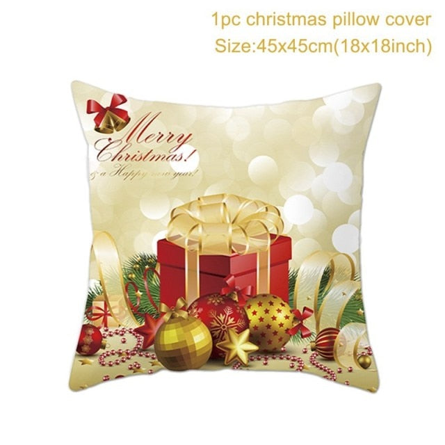 Santa pillowcase Happy New Year Xmas Gifts Christmas Decor For Home Merry Christmas Ornament Navidad Natal Xmas Gifts