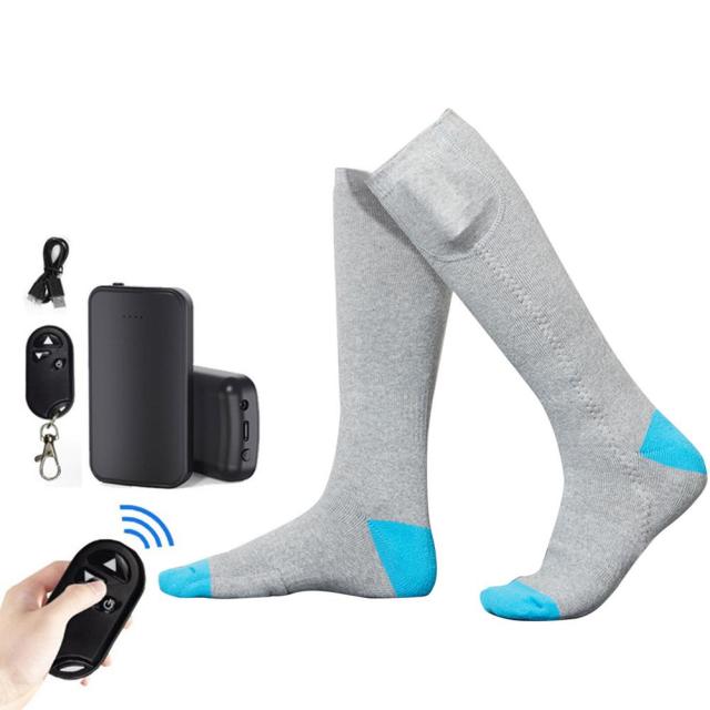 Winter Electric Rechargeable Heated Socks with Batteries for Skiing, Hunting, Keeping Warm, Washable heated Snow socks