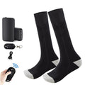 Winter Electric Rechargeable Heated Socks with Batteries for Skiing, Hunting, Keeping Warm, Washable heated Snow socks