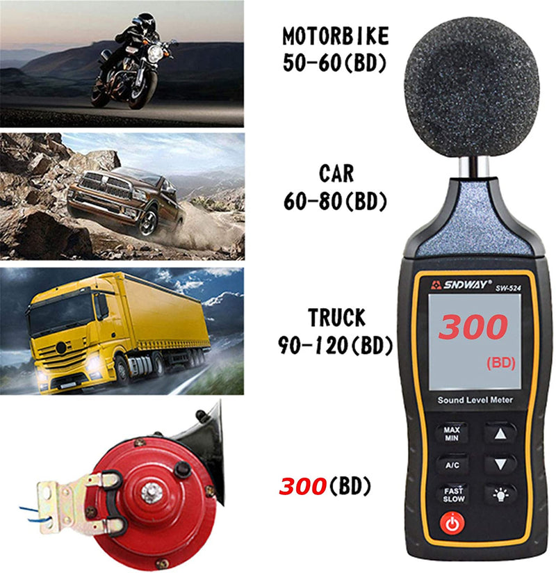 300DB Super Train Horn For Trucks, Loud Scary Snail Horn SUV Car-Boat Motorcycles Bike 12V Vehicle Universal For Cars Big Bad Man