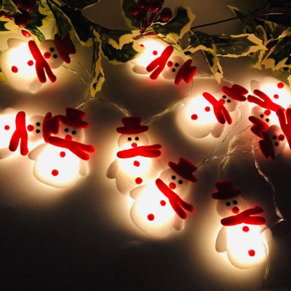 Light ropes strings 1.6m/3m snowman christmas tree led garland string light christmas decoration for home 2021 christmas ornaments natal