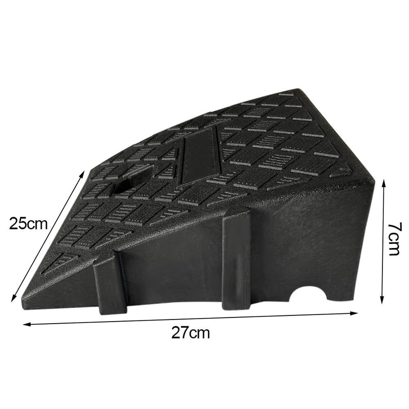 Lightweight Rubber Curb Ramps Heavy Duty Threshold Ramp Set for Driveway, Loading Dock, Sidewalk, Car, Truck, Scooter, Bike, Motorcycle, Wheelchair