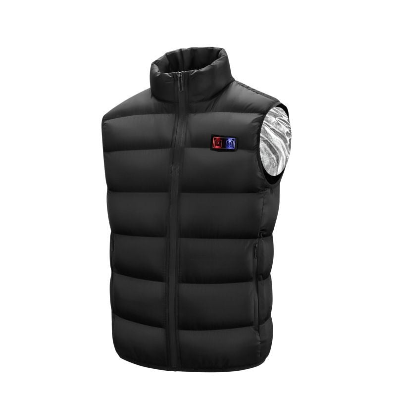 Heat Vest Unisex Warming Heated Vest Jacket Heated Black Battery, Blue, Black, Red