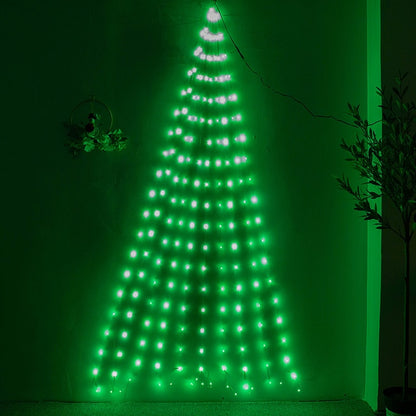 New Year Waterfall String Curtain LED Christmas Lights Outside Outdoor Warm White Fairy Lights
