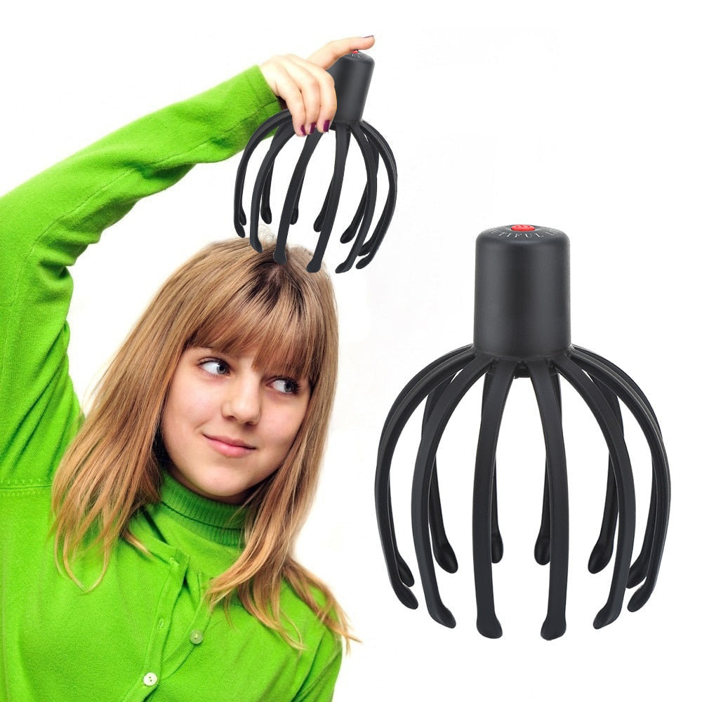 Electric Octopus Claw Massager Stress Relief Therapeutic Head Scratche ...