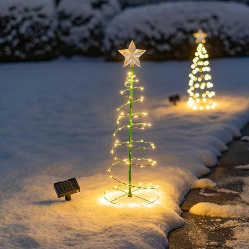 Christmas Tree Lights Christmas Spiral Tree LED Light Outdoor Christmas Tree Light Decoration 2021 Xmas Decor