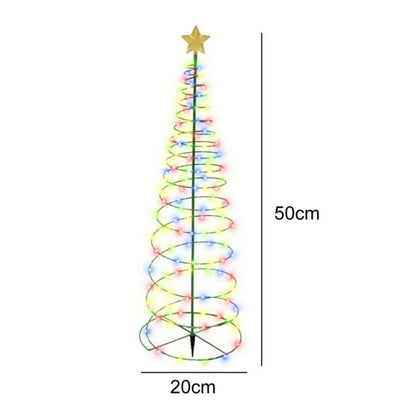 Spiral Christmas Tree LED Lights Christmas Tree Spiral String Lamps Xmas Decoration For Garden And Lawn  Light