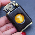 Rosewood Retro Wooden Lighter Red Sandalwood, Wood With Metal Lighter Kerosene Grinding Wheel Metal lighter