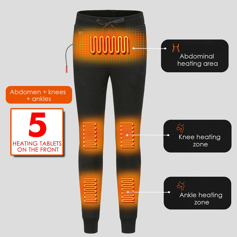 Winter Heated Pants, Heated Base Layer Pants, Snow Heated Leggins, Electric Heating Warm Pants