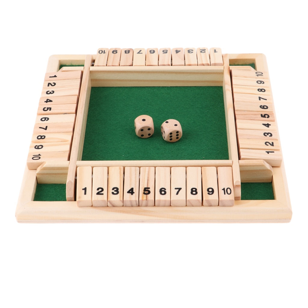 Family Board Game, Traditional Wooden Board Game Set; Dice & Wooden Pi ...